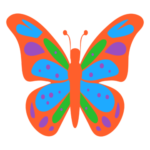 A colorful butterfly is shown in this image.